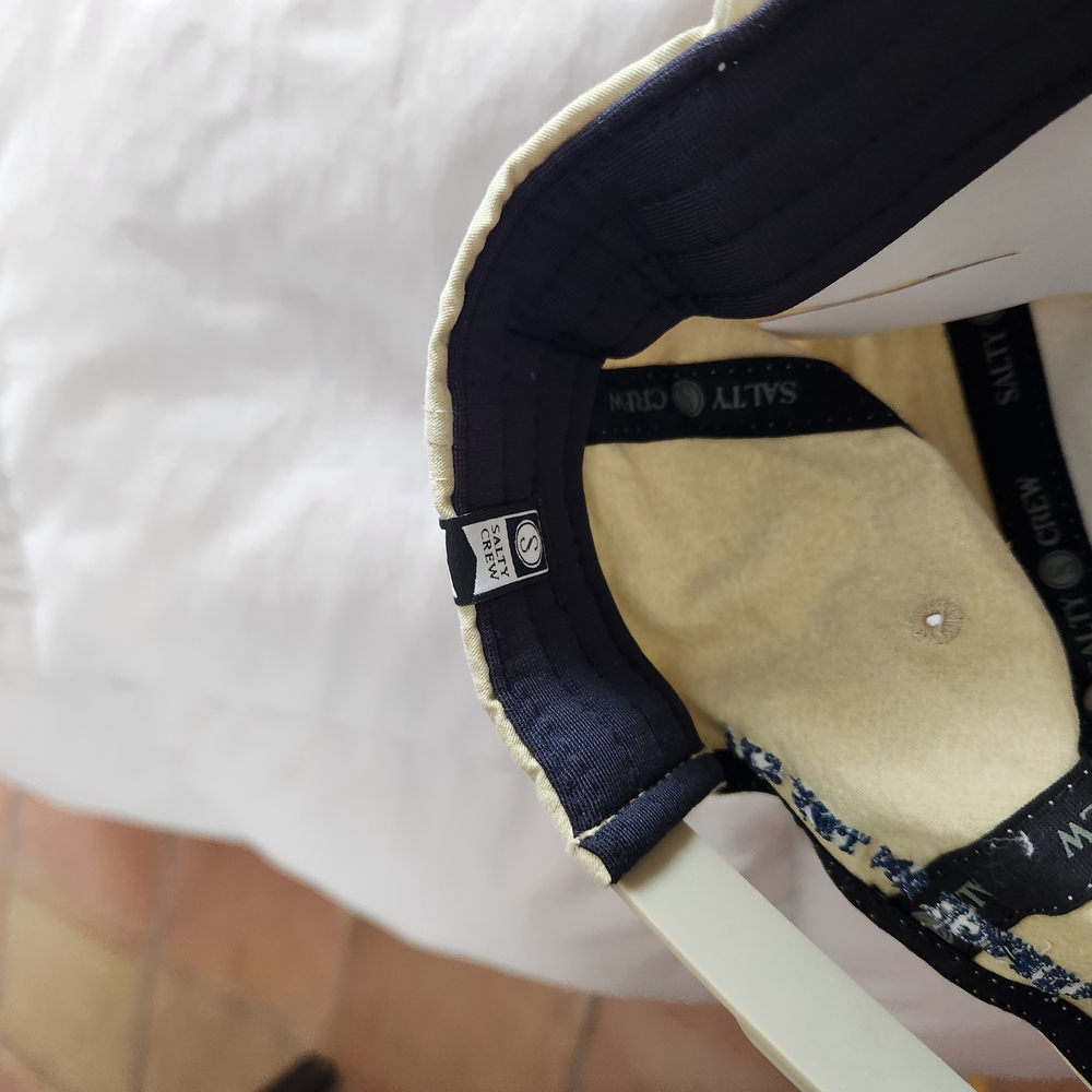 Salty Crew Navy and Cream Hat